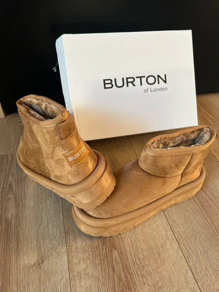 🥾 Boots Burton of London – camel chaudes et confortables