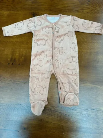 Pyjama marron éléphant 6 mois