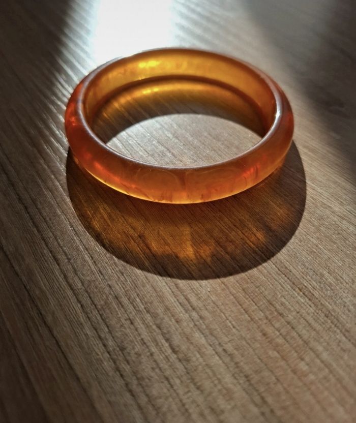 Lot de 4 bracelets vintage effet résine / bakélite - photo numéro 2