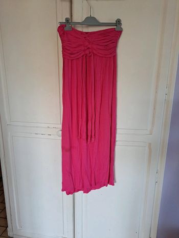 Robe longue rose fushia taille unique