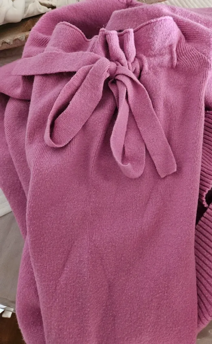 Pull rose lilas épaules dénudées Vero Moda Taille L - photo numéro 2