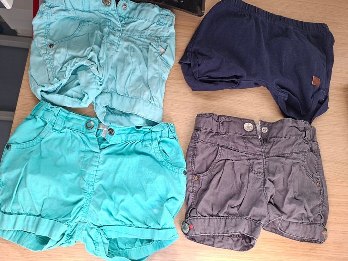 Lot shorts fille 18 mois - photo numéro 2
