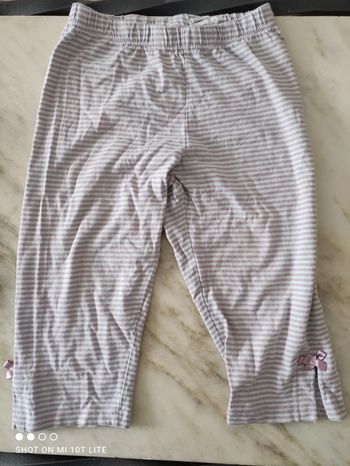 Pantacourt rayé violet sergent major