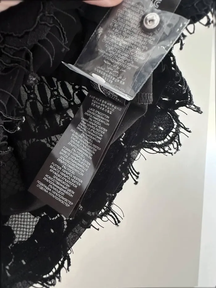 T-shirt en dentelle noire neuf– parfait été/soirée taille M - photo numéro 6