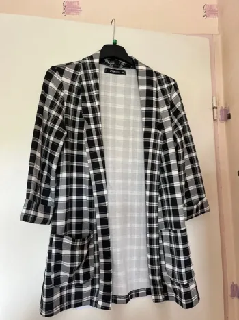 Veste blazer, noir et blanche