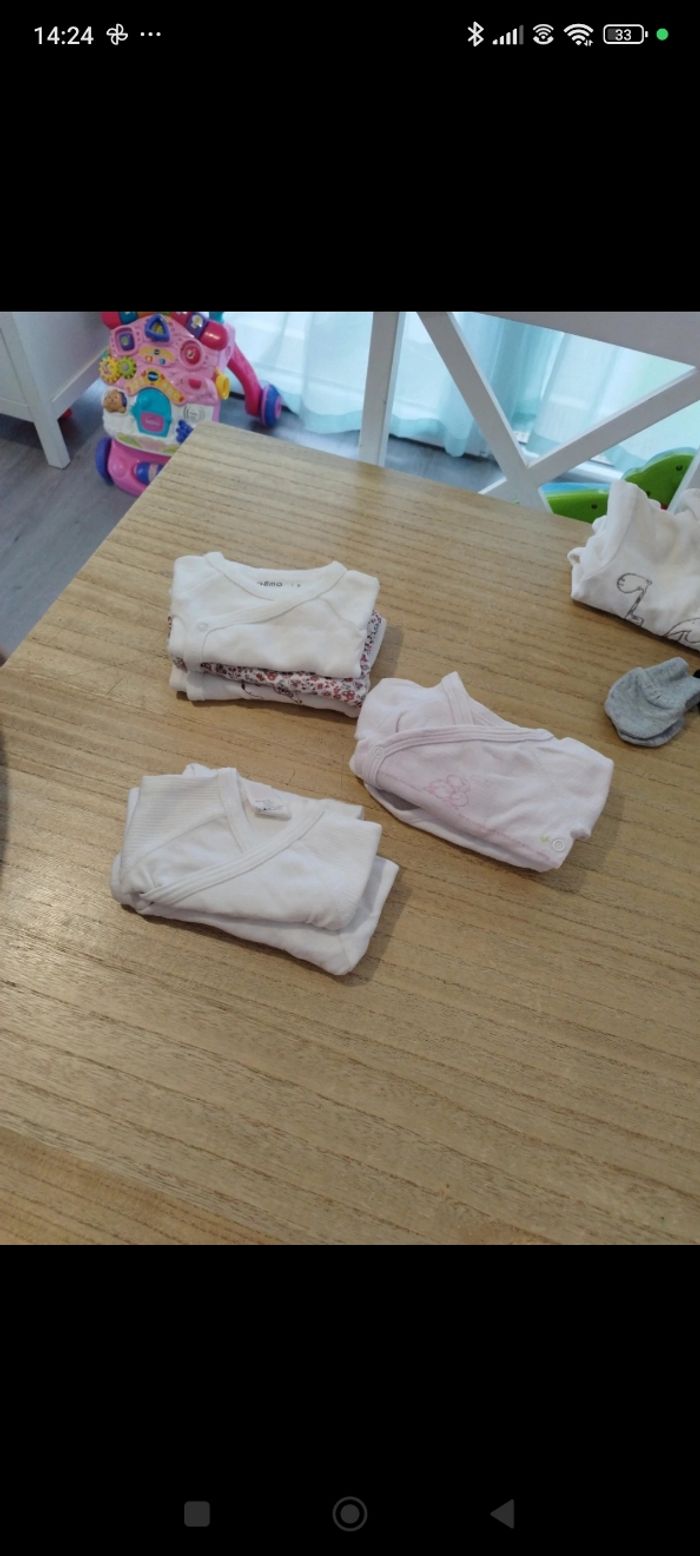 Lot de bodies 0 mois