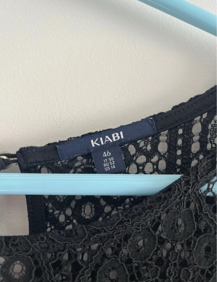 Haut noir en dentelle taille 46/48– élégant et scintillant - photo numéro 2