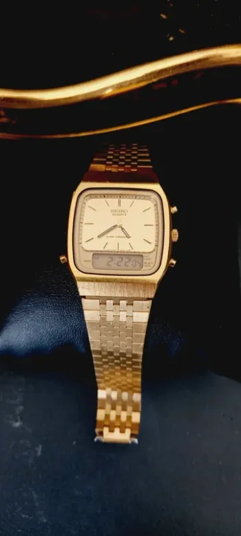 Montre Seiko Vintage - Double Affichage.