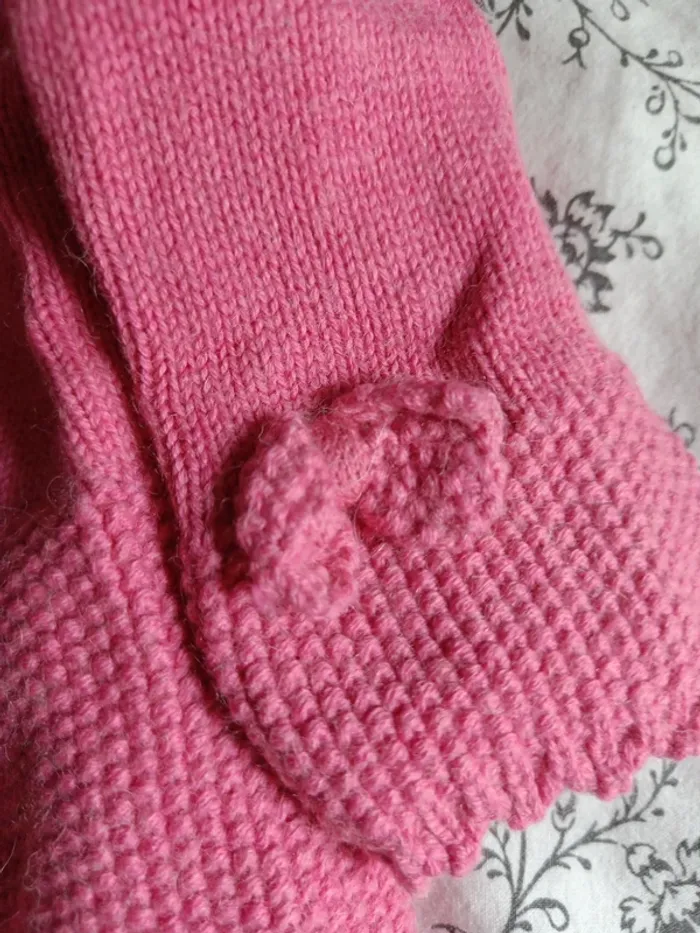 Gilet laine rose fushia Jacadi Paris 3 mois - photo numéro 5