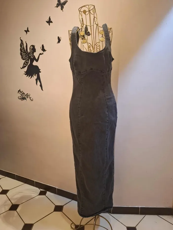 Robe longue en jeans