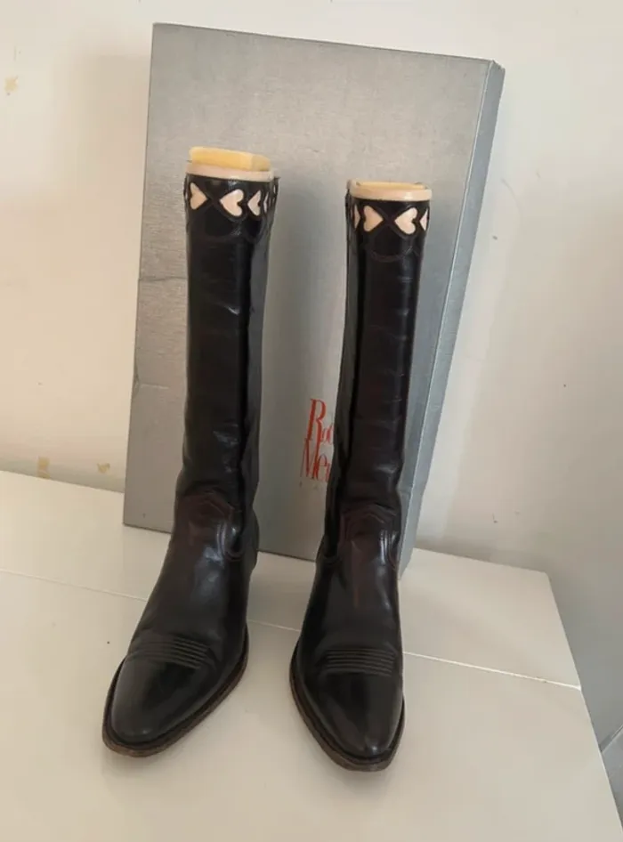 Rodolph menudier bottines bottes santiags en cuir pointure 38 - photo numéro 5