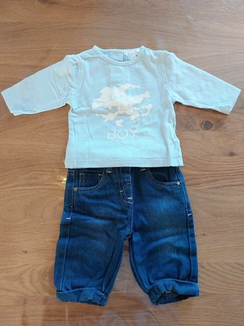 Ensemble t-shirt et jeans 3 mois