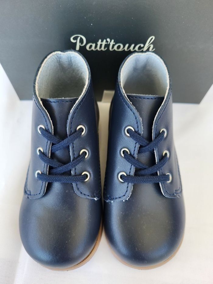 Bottines mixte en cuir marine Point 21 Made in France 🇨🇵 - photo numéro 2