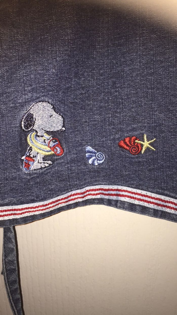 Robe jeans 3mois - snoopy à la plage - photo numéro 3
