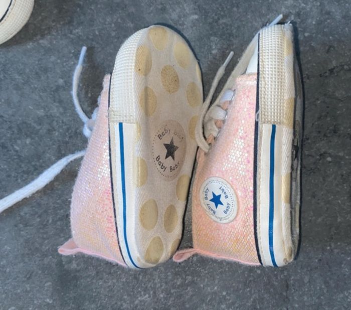 basket pailleté, style converse - photo numéro 4