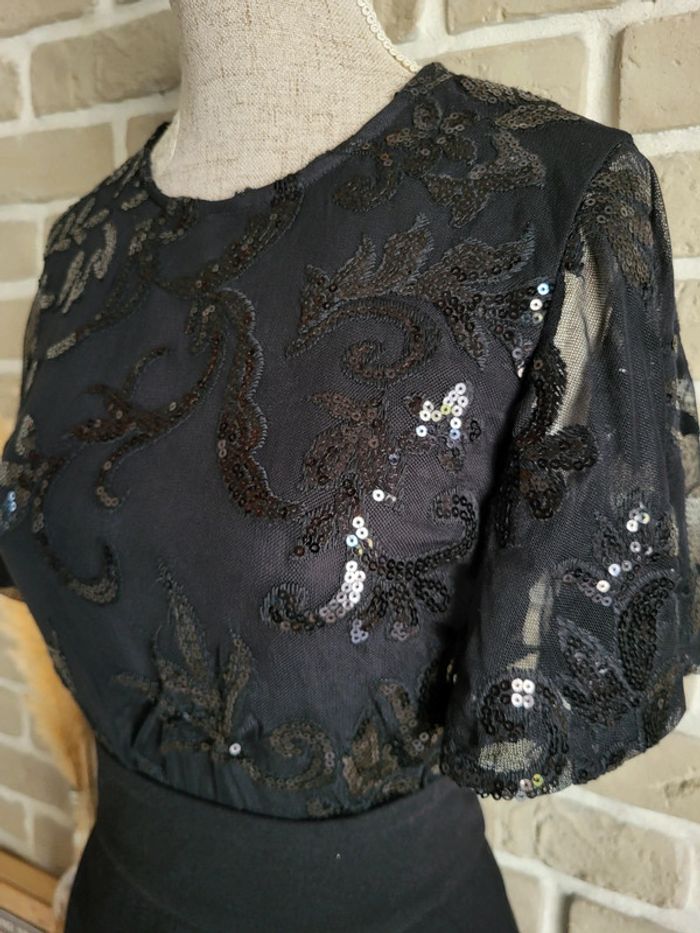 Magnifique combishort noire à sequins Etam - Neuve - photo numéro 5
