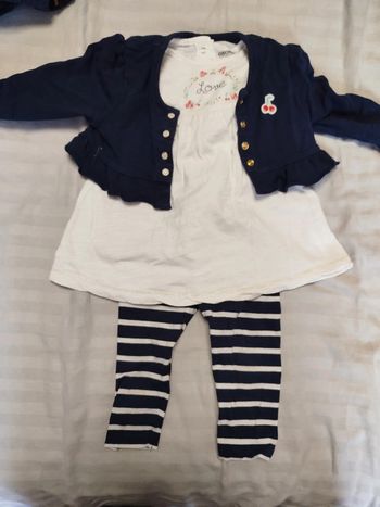 Ensemble robe + legging + gilet court