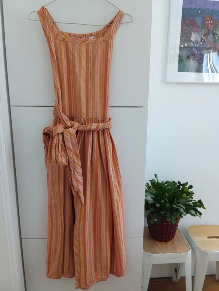 Robe vintage en coton couleur pêche - photo numéro 12