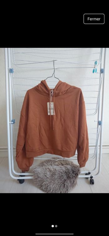 Sweat à capuche camel jennyfer