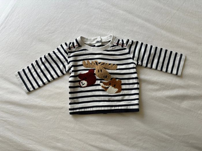 T shirt bébé garçon rayure 1 mois Kiabi