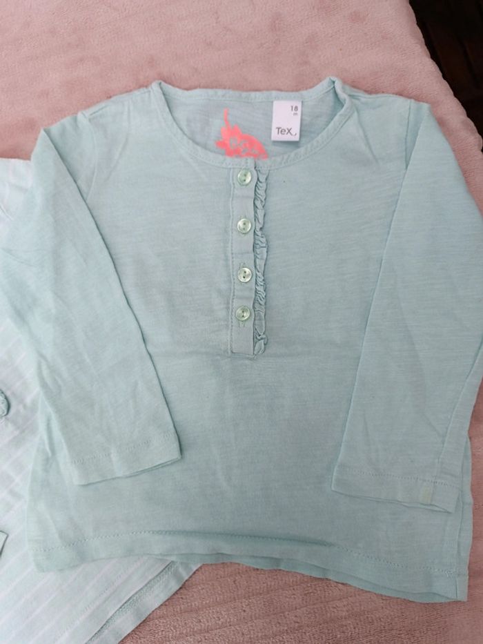 🔸Lot de 2 T-shirts Manches Longues - Tex 18 Mois🔸 - photo numéro 2