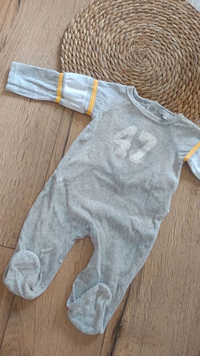Pyjama velours 9 mois in extenso - photo numéro 2