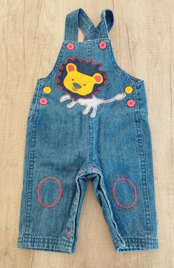 Salopette en jean garçon lion 🦁 taille 3 mois Kiabi