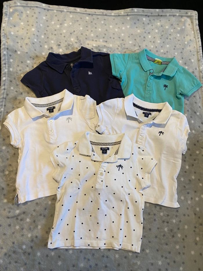 Lot de 5 polos manches courtes 18 mois - photo numéro 2