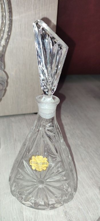 Petite carafe en cristal de Bavière taillé