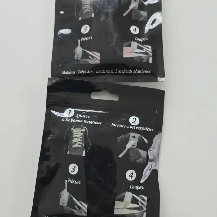 Lot de 2 lacets élastiques sans noeud neufs - photo numéro 4