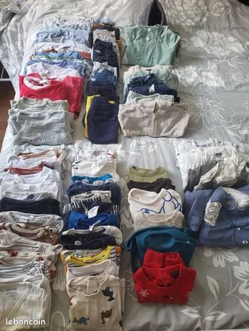 Carton vêtements bébé 6 mois garçon