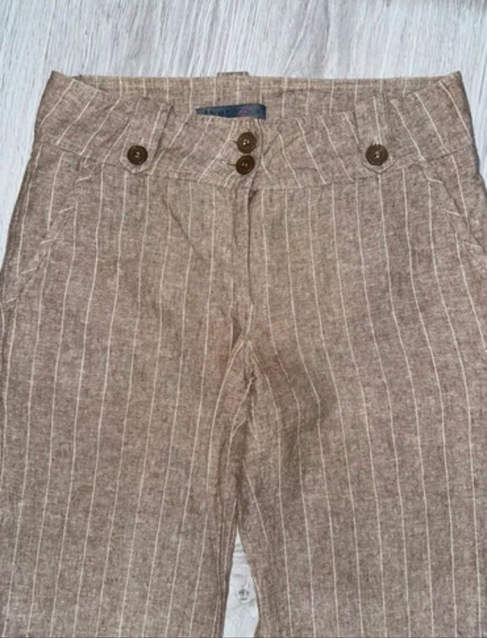 Pantalon beige large taille 34 - photo numéro 3