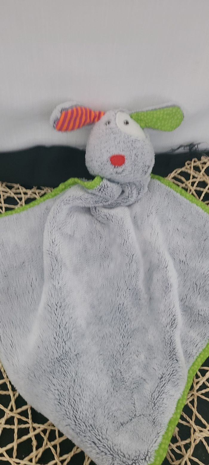 Doudou plat chien NANJING KESTREL Action gris vert grelot - photo numéro 2