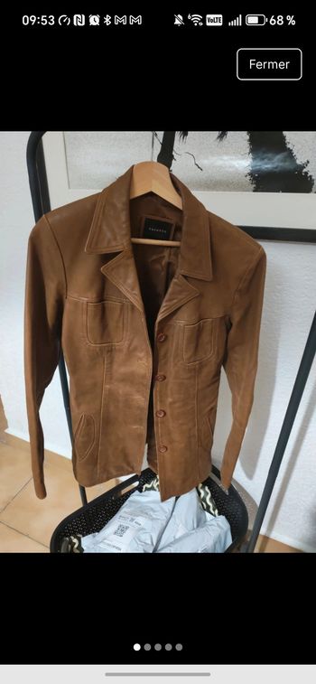 veste cuir de buffle taille L oakwood