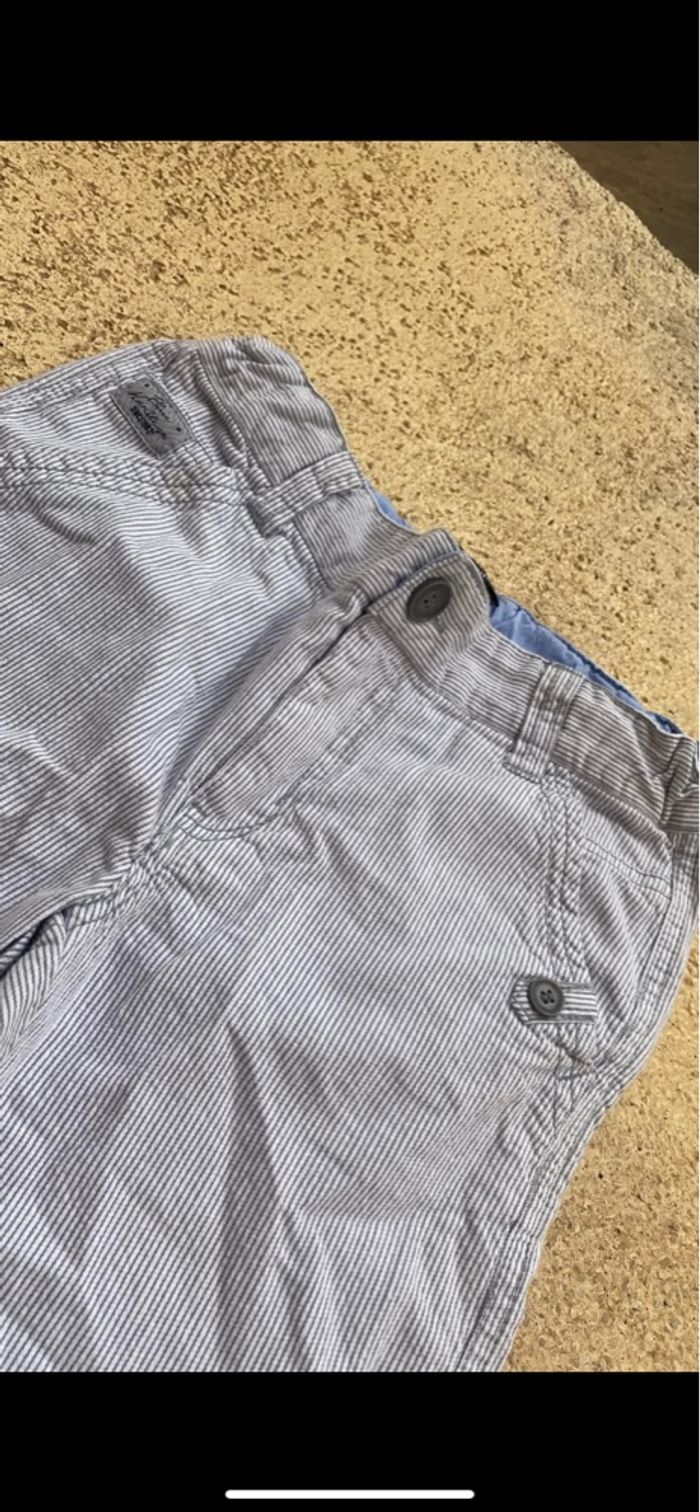 pantalon rayé YCC bleu et blanc - photo numéro 3