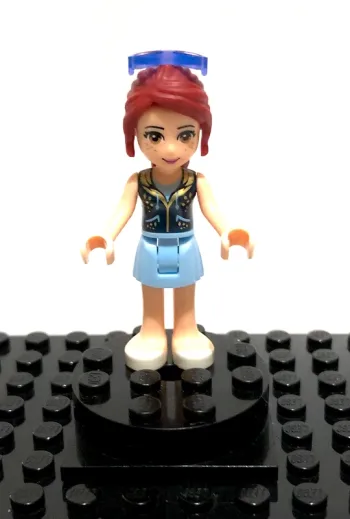 LEGO Friends - Mia, bright light blue skirt, dark blue vest top