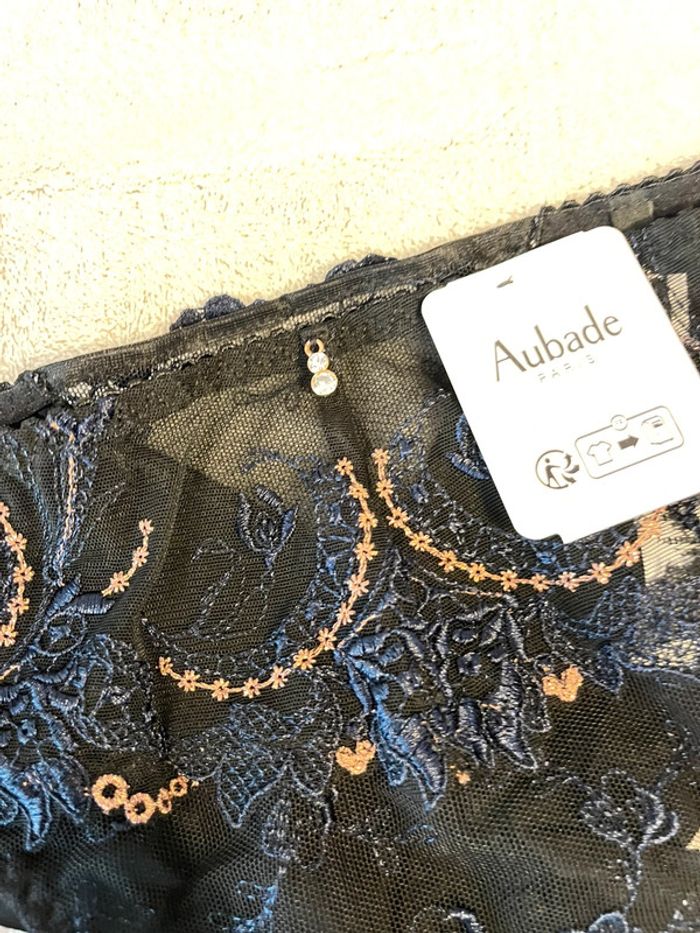 Aubade - Tanga Amour Precieux - Bleu, Taille 4 (L/XL) - photo numéro 2