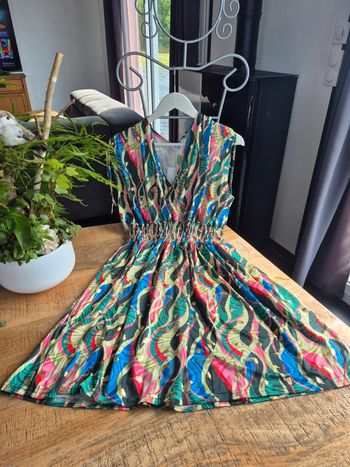 Robe Magique Courte Femme Multicolore