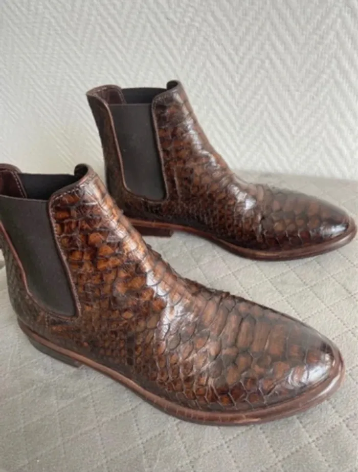 Bottine en cuir