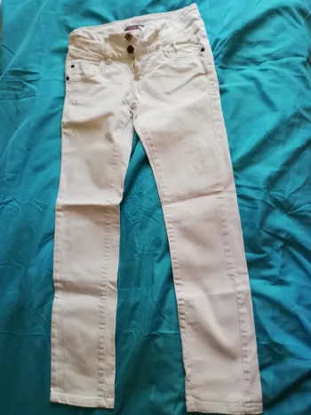 Jeans blanc fille