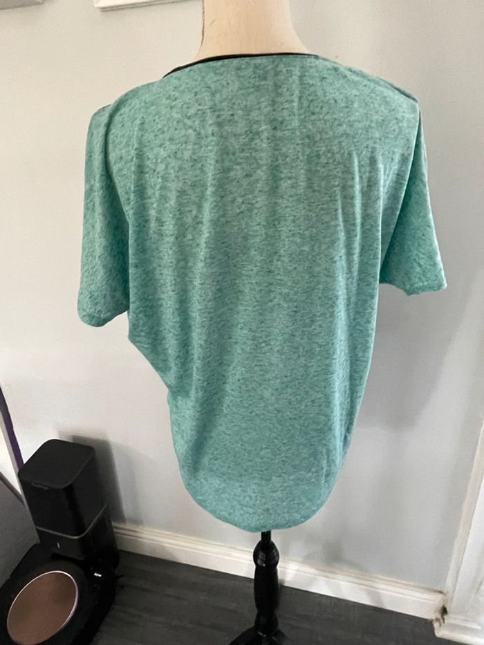 TEE shirt marque Karl Marc john taille xs noir turquoise - photo numéro 2