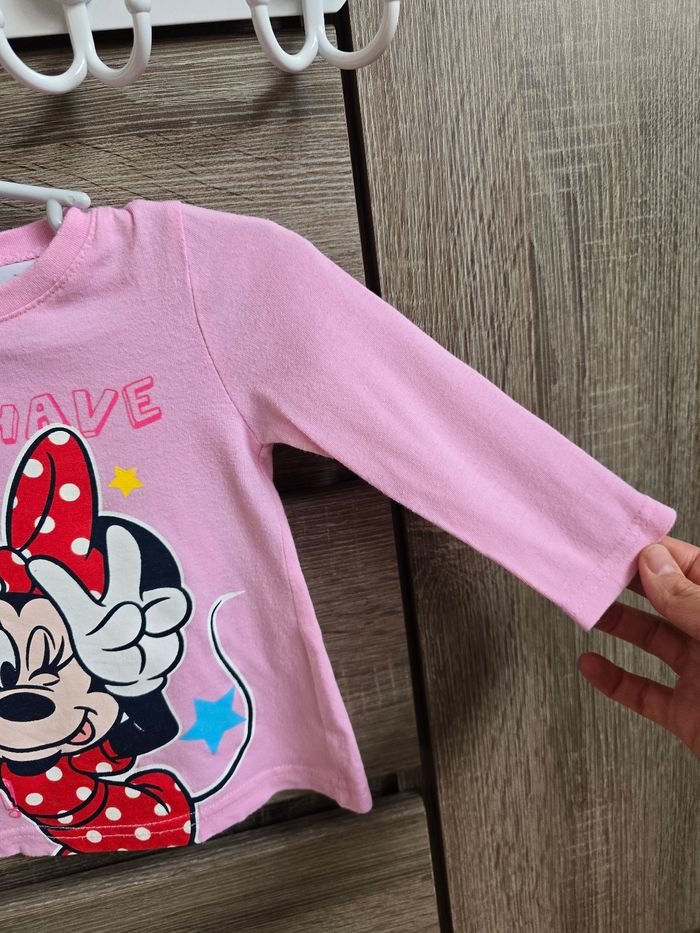 Vêtement Bébé Fille - T-shirt ML Minnie rose - Disney - 6 mois - photo numéro 3