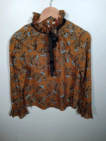 C13 blouse marron LM lulu M