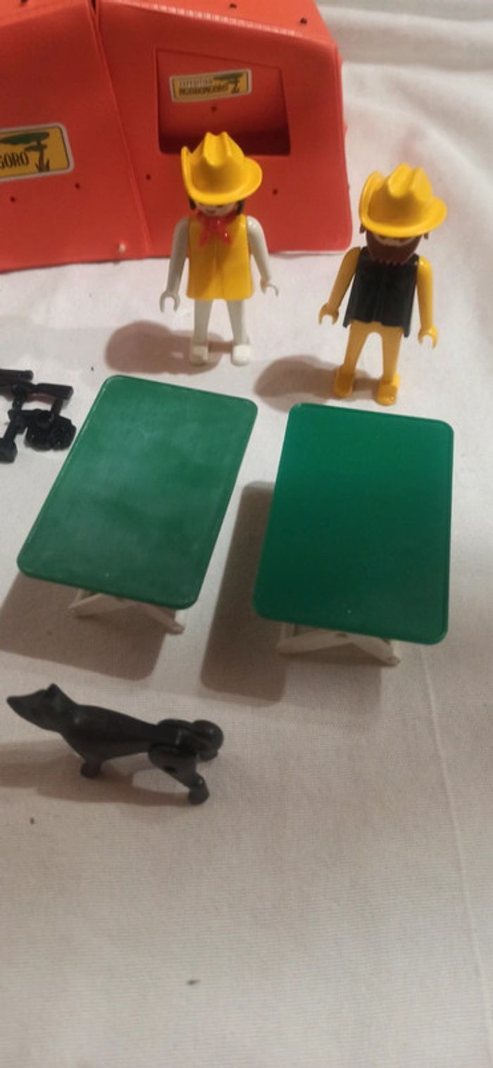 Campement avec tente de safari avec explorateurs aventuriers et accessoires vintage playmobil - photo numéro 5