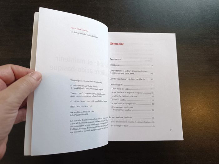 Livre RETABLIR ET MAINTENIR L'EQUILIBRE ACIDO-BASIQUE - Harald Hosch - photo numéro 3