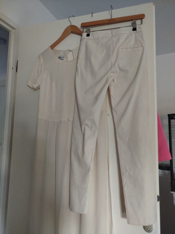 Pantalon chic coton lin MANGOi - photo numéro 5