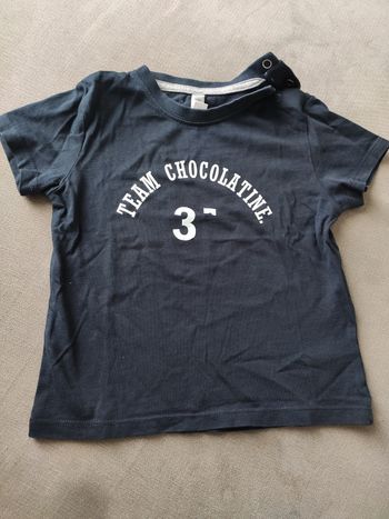 Tee shirt bleu kariban 3 ans