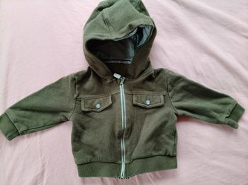 Gilet garçon Gymp vert kaki 74 cm