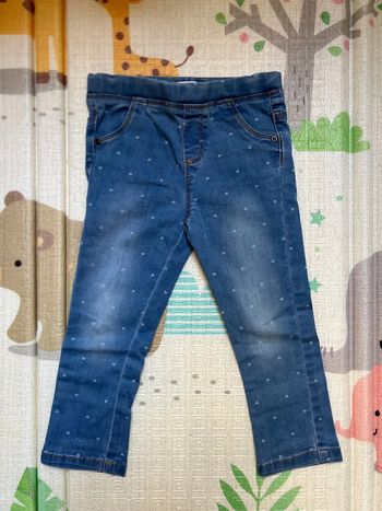 Jean avec petits cœurs blanc