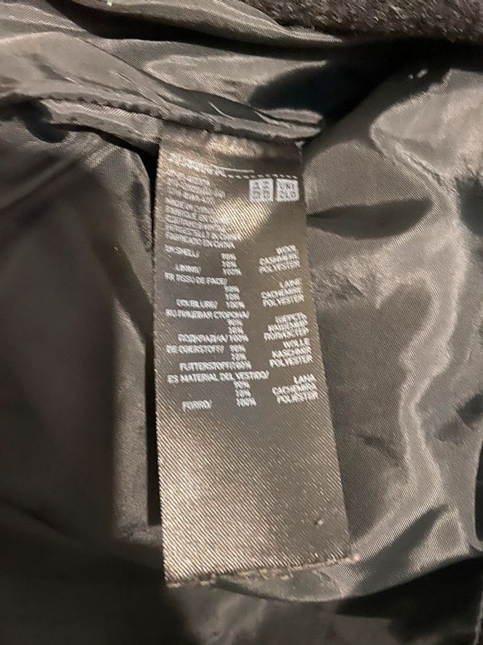 Manteau uniqlo laine et cachemire anthracite xs - photo numéro 5